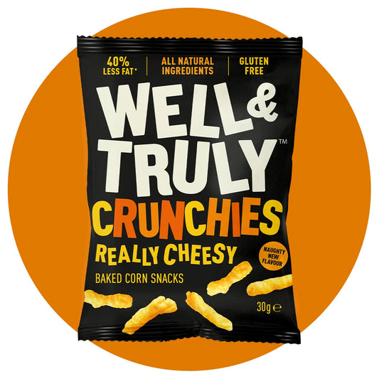 WELL & TRULY CRUNCHIES - Really Cheesy 30g bag