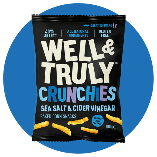 WELL & TRULY CRUNCHIES - Sea Salt & Cider Vinegar 30g bag