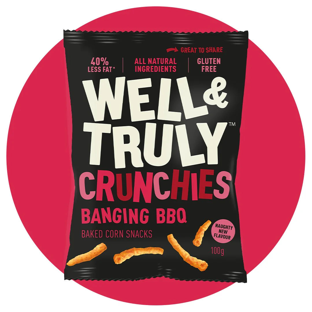 WELL & TRULY CRUNCHIES - Banging BBQ 30g bag