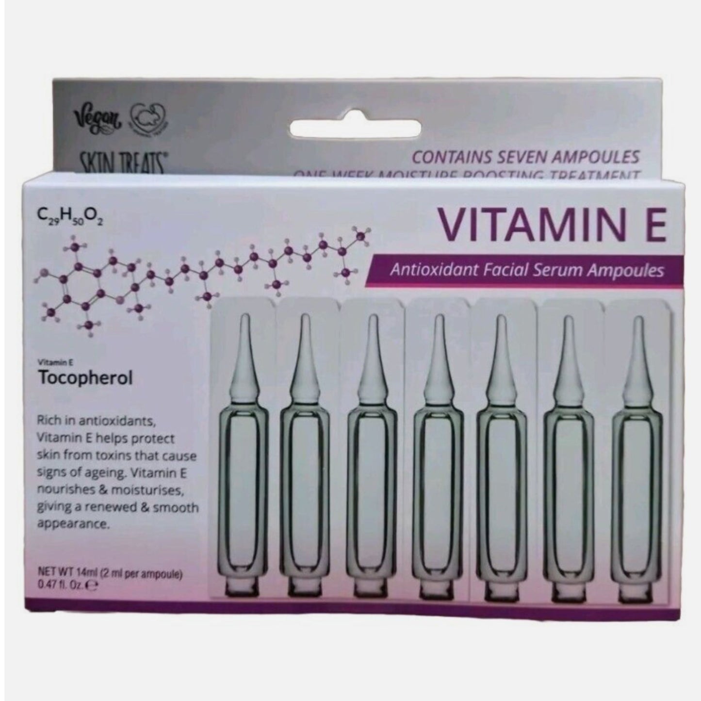 Vitamin E antioxidant facial serum (7 ampoules per box)