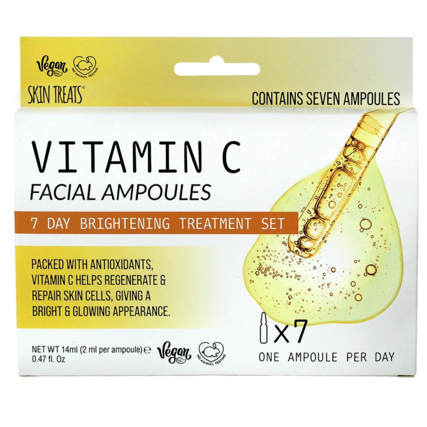 Vitamin C facial brightening ampoules (7 ampoules per box)